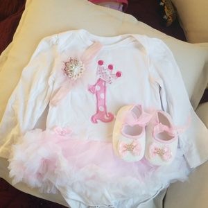FINAL SALE Baby Girl 1st Birthday Outfit